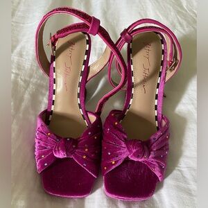 Betsey Johnson Fuchsia Heels with Bow Detail